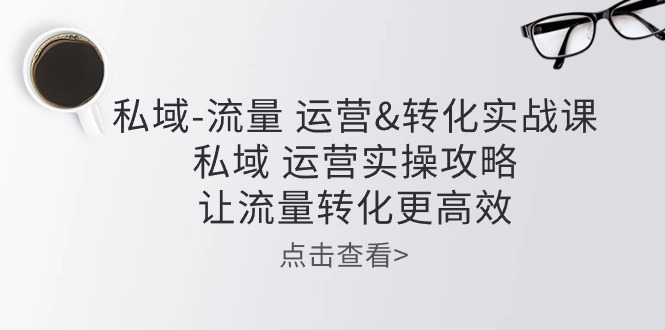 （10739期）私域-流量 运营&转化实操课：私域 运营实操攻略 让流量转化更高效-星创网