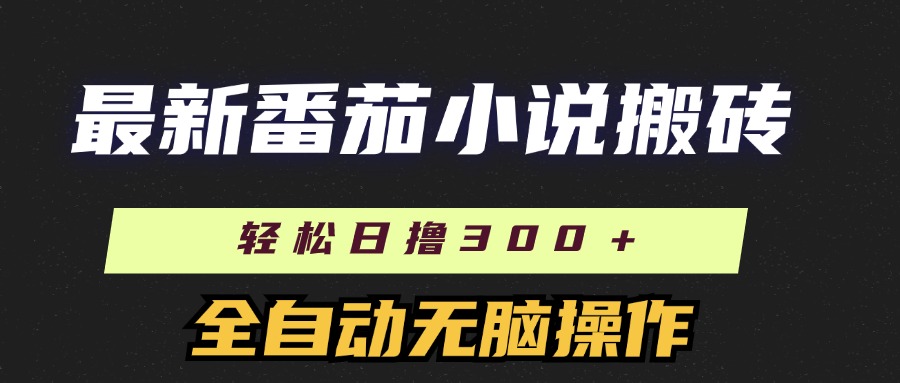 最新番茄小说搬砖，日撸300＋！全自动操作，可矩阵放大-星创网