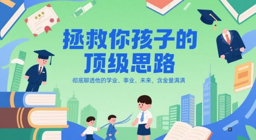 付费文章：拯救你孩子的顶级思路，彻底聊透他的学业、事业、未来，含金量满满-星创网